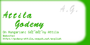 attila godeny business card